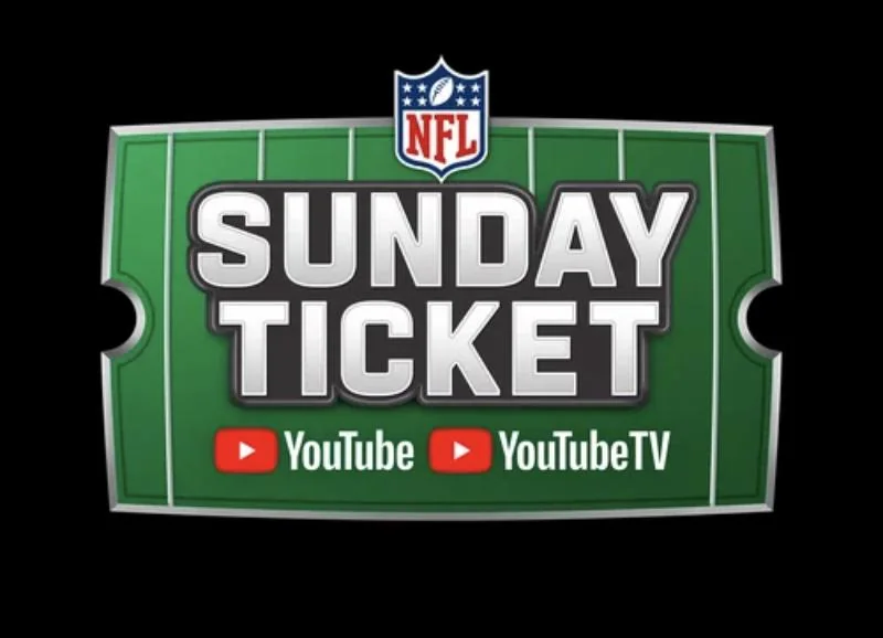 NFL Sunday Ticket logo with YouTube and YouTube TV
